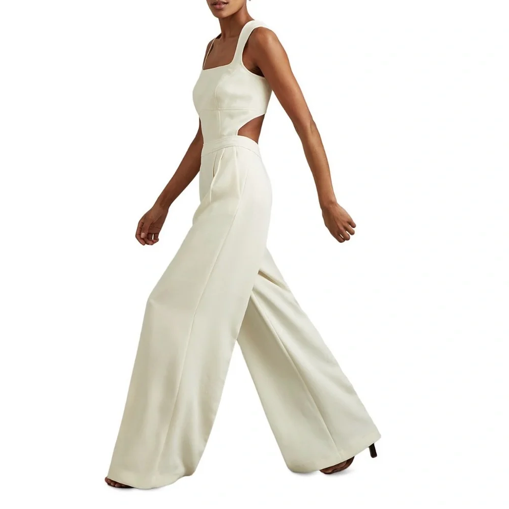 Ivory Jumpsuit - Elegant Women's Evening Jumpsuit